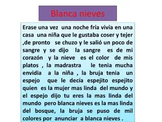 blanca nieves
