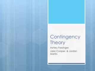 Contingency Theory