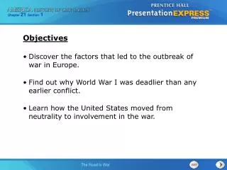 Discover the factors that led to the outbreak of war in Europe.