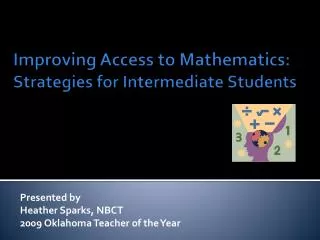 Improving Access to Mathematics: Strategies for Intermediate Students