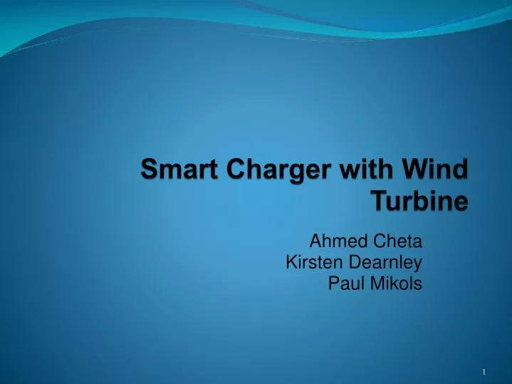 smart charger with wind turbine