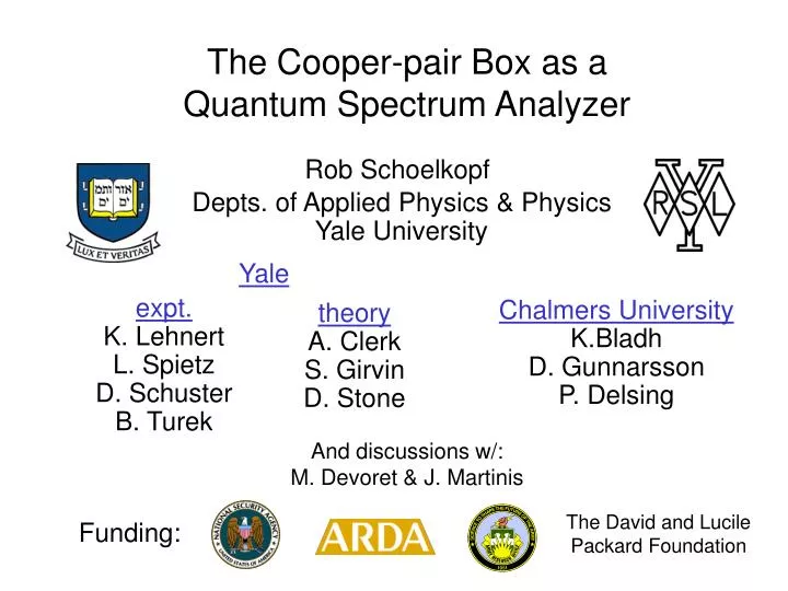 the cooper pair box as a quantum spectrum analyzer