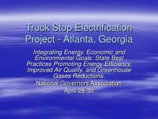 Truck Stop Electrification Project - Atlanta, Georgia