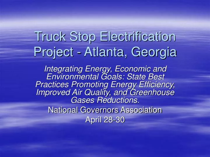 truck stop electrification project atlanta georgia