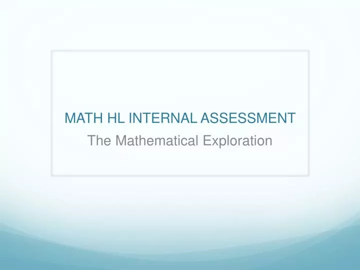 math hl internal assessment