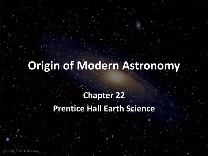origin of modern astronomy