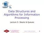 Data Structures and Algorithms for Information Processing - slide 1