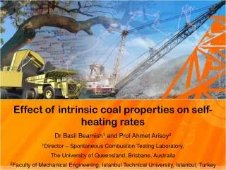 Effect of intrinsic coal properties on self-heating rates