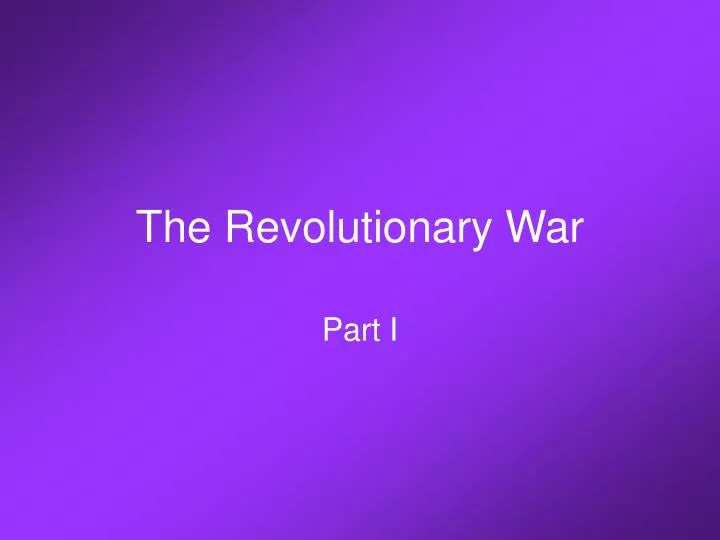 the revolutionary war