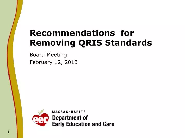 recommendations for removing qris standards