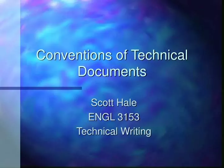 conventions of technical documents