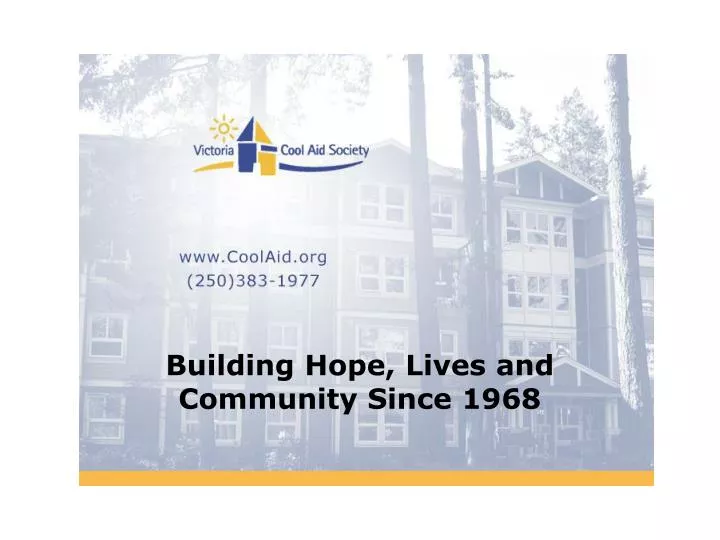 building hope lives and community since 1968