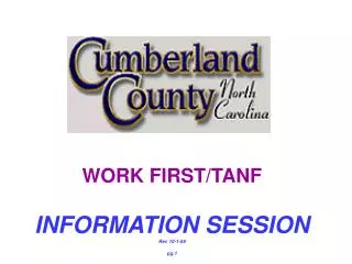 WORK FIRST/TANF INFORMATION SESSION Rev 10-1-09 pg.1