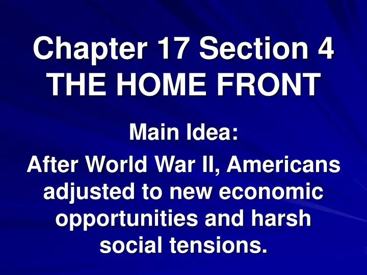 chapter 17 section 4 the home front