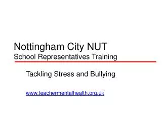 Nottingham City NUT School Representatives Training
