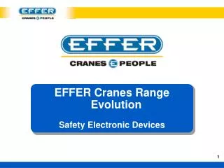 EFFER Cranes Range Evolution Safety Electronic Devices