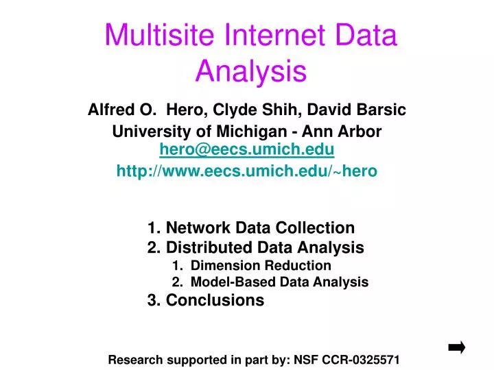 multisite internet data analysis