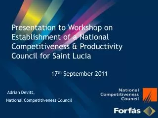 Adrian Devitt, National Competitiveness Council