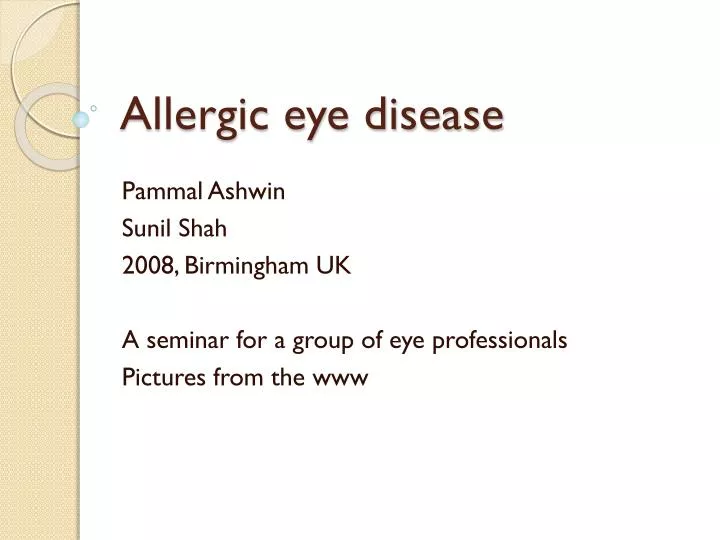 allergic eye disease