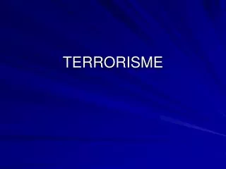 TERRORISME