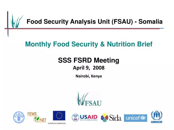 food security analysis unit fsau somalia