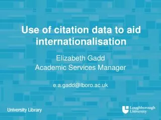 Use of citation data to aid internationalisation