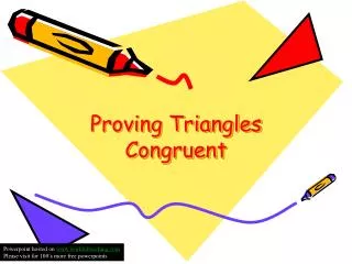 Proving Triangles Congruent