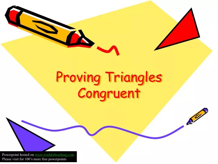 proving triangles congruent