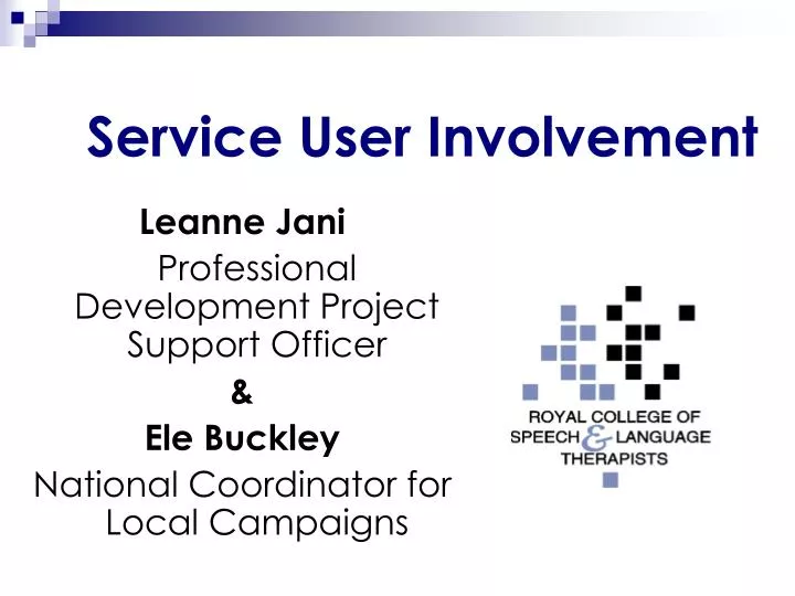 service user involvement