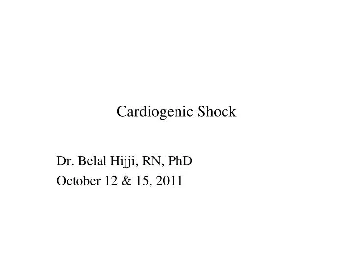 cardiogenic shock