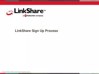 LinkShare Sign Up Process