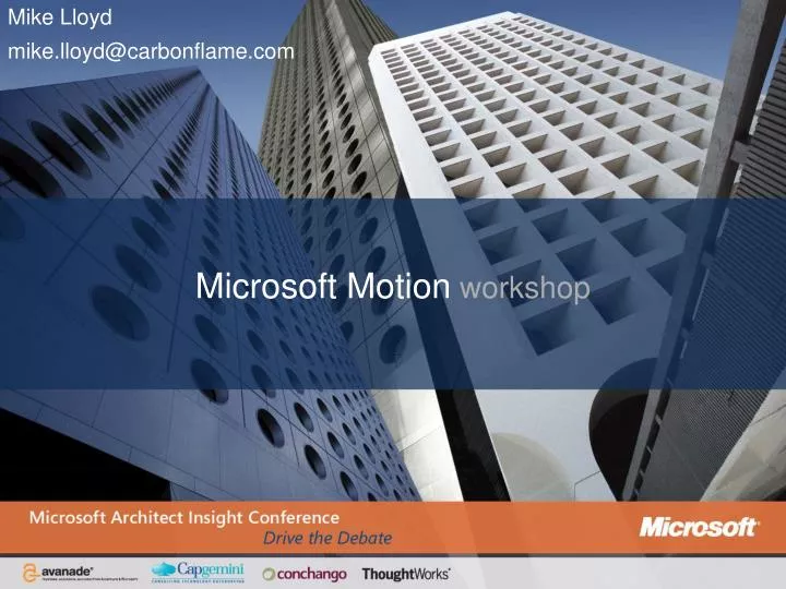 microsoft motion workshop