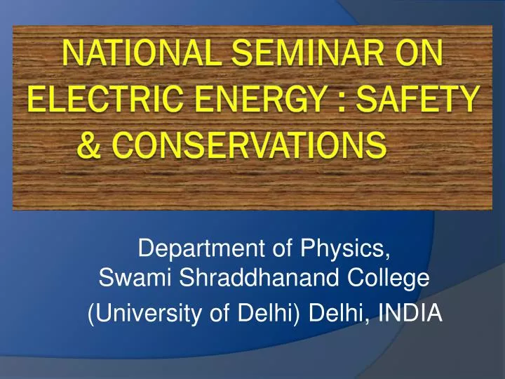 department of physics swami shraddhanand college university of delhi delhi india