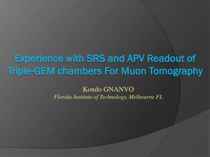 experience with srs and apv readout of triple gem chambers for muon tomography