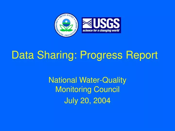 data sharing progress report