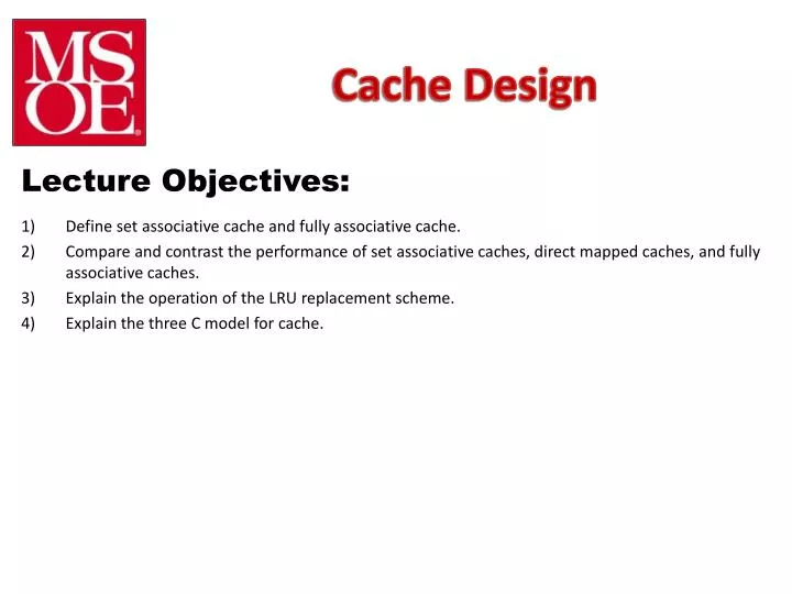 cache design