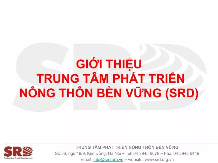 gi i thi u trung t m ph t tri n n ng th n b n v ng srd