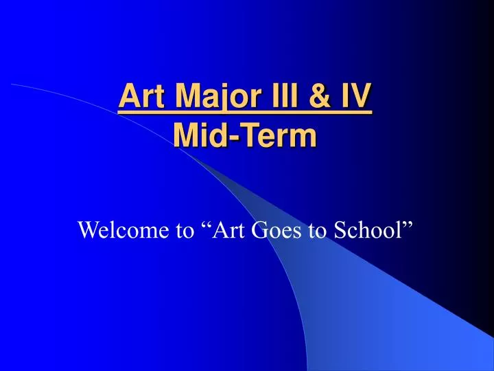 art major iii iv mid term
