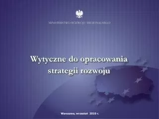 Wytyczne do opracowania strategii rozwoju