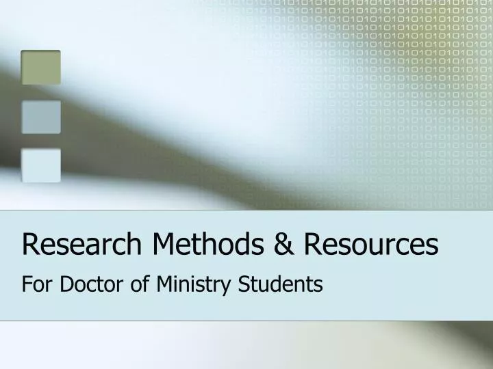 research methods resources