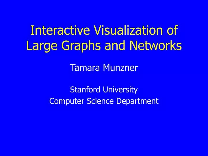interactive visualization of large graphs and networks