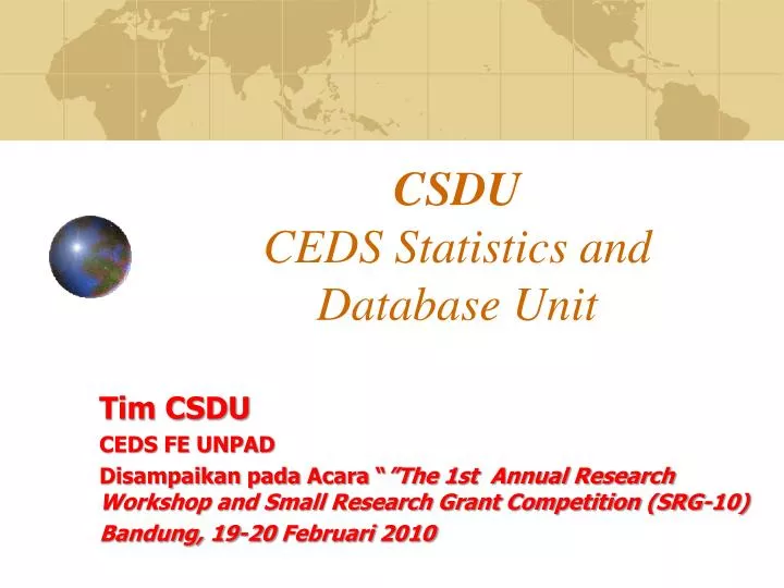 csdu ceds statistics and database unit