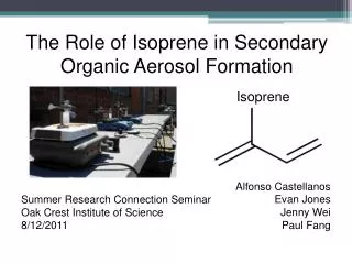 The Role of Isoprene in Secondary Organic Aerosol Formation