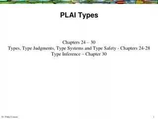 PLAI Types