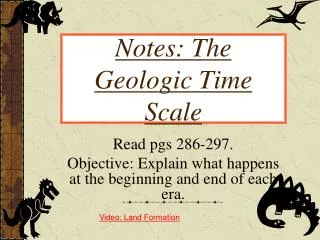 Notes: The Geologic Time Scale