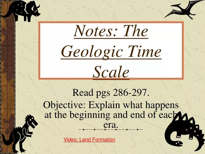 notes the geologic time scale