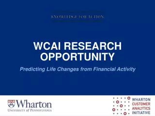 WCAI Research opportunity