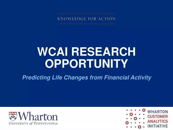 wcai research opportunity