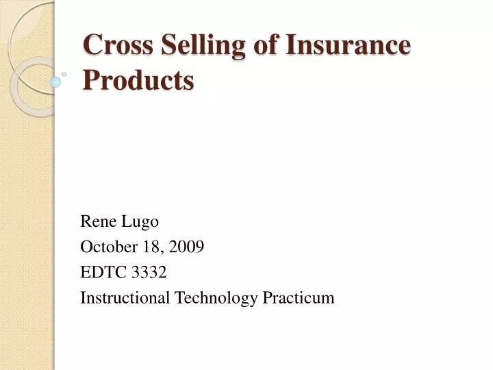 cross selling of insurance products