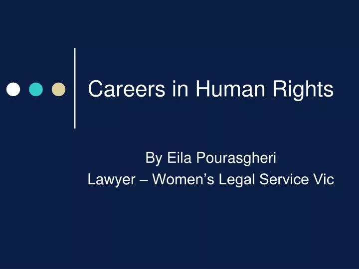 careers in human rights